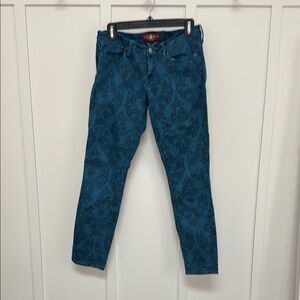 Blue beautifully Patterned Women’s Jeans